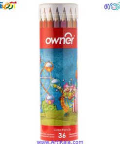 JW,DV مداد رنگی 36 رنگ استوانه ای اونر