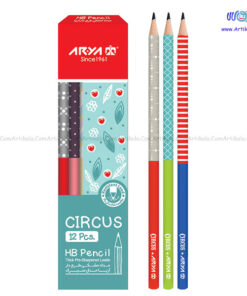 مداد مشکی طرح دار آری بسته 12 عددی مدل سیرک