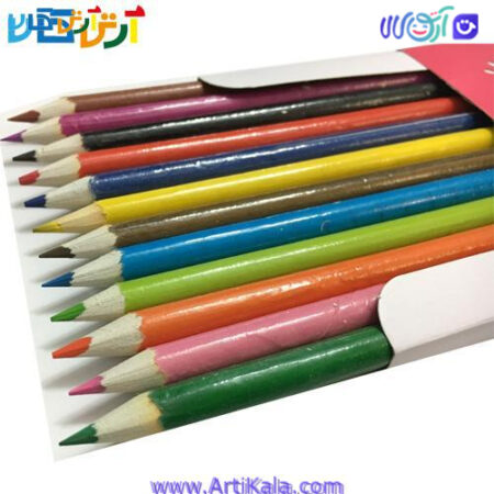 مداد رنگی روزنامه ای 12 رنگ 1