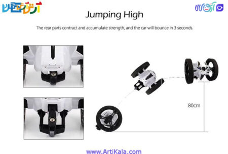 تصویرماشین کنترلی جهنده مدل RUNHUZHINENG RH803 2.4GHz RC Jumping Car