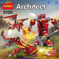 تصویر لگو اژدهای قرمز 3*1 مدل Architect Decool 3120