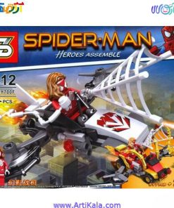 تصویر لگو زن عنکبوتی به همراه ماشین ویژه مدل SY700F