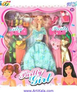 تصویر عروسک باربی و ست لباس های مهمانی مدل PARTTY GIRL