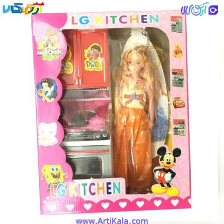 تصویر عروسک باربی در آشپزخانه مدل LG KITCHEN 0