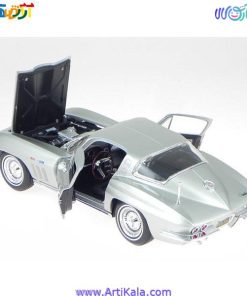 تصویر ماکت ماشین شورلت کروت مدل 1965 Chevrolet Corvette Silver 1/18
