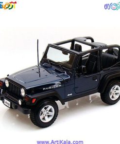 تصویر ماکت ماشین جیپ رابیکون مدل Jeep Wrangler Rubicon 1:18 آبی