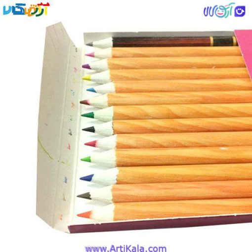JW,DV مداد رنگی 1+12 رنگ جعبه مقوایی HOOPE-2