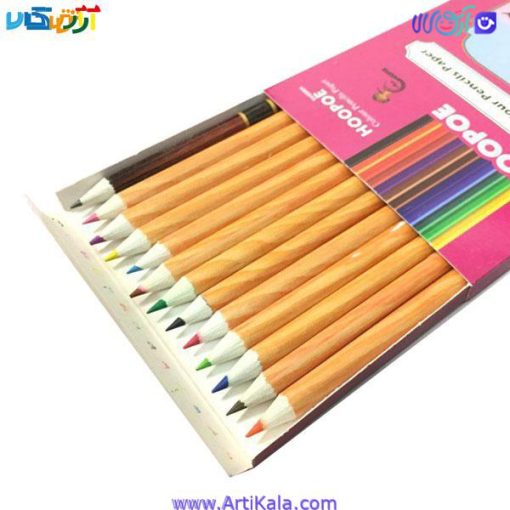 JW,DV مداد رنگی 1+12 رنگ جعبه مقوایی HOOPE-1