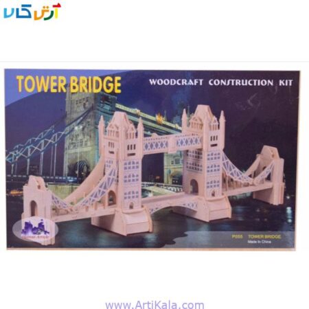 تصویر پازل چوبی 3 بعدی چوبی پل مدل TOWER BRIDGE-1