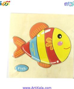 تصویر پازل چوبی برجسته طرح ماهی