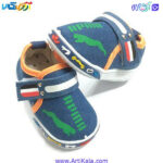 تصویر کفش بچه گانه نگین سوت دار پسرانه مدل آبی