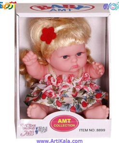 تصویر عروسک دختر پیراهن گلدار مدل ATM