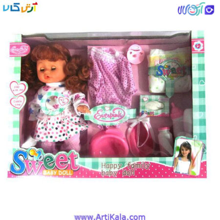 تصویر جعبه عروسک بیبی مدل sweet baby doll hx332-1