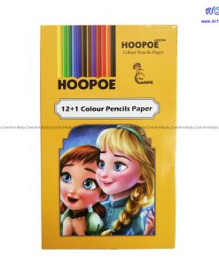 مداد رنگی روزنامه ای ۱+۱۲ رنگ جعبه مقوایی HOOPOE