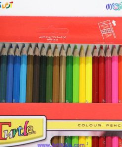 تصویر مداد رنگی 24 رنگ جعبه مقوایی لاک پشت