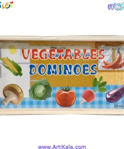 تصویر دومینو چوبی سبزیجات