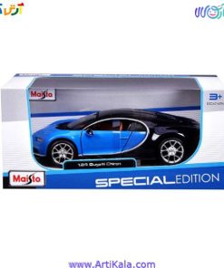 تصویر جعبه ماکت ماشین بوگاتی شیرون 1/24 مدل Bugatti Chiron