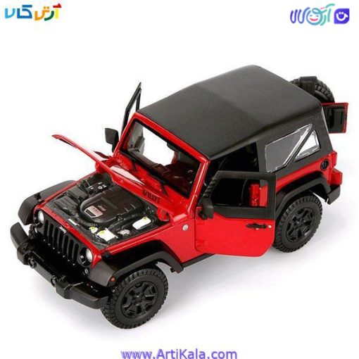 تصویر ویژگی های ماکت ماشین جیپ رانگلر 2014 - Jeep Wrangler 1/18