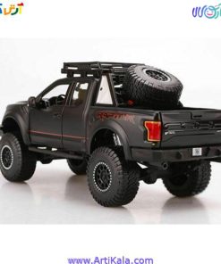 تصویر نمای عقب ماکت ماشین فورد مدل 2017 FORD F-150 RAPTOR OFF ROAD رنگ مشکی