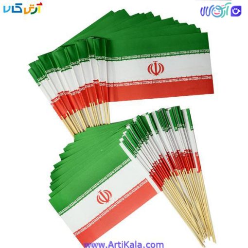 تصویری پرچم کاغذی ایران بسته 25 عددی