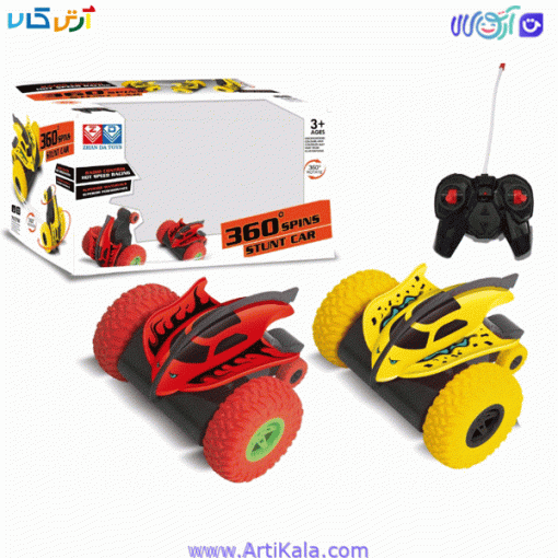 تصویر ماشین دیوانه کنترلی مدل Zhan Da Toys 360 spin stunt car