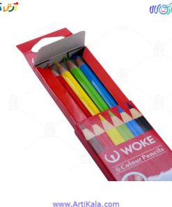 تصویر مداد رنگی 6 رنگ وک | woke