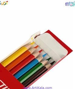 تصویر مداد رنگی 6 رنگ جعبه مقوایی فکتیس