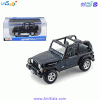 تصویر جعبه و ماکت ماشین جیپ رنجر مدل Jeep Wranger Rubicon Blue 1/27 Diecast Model Car