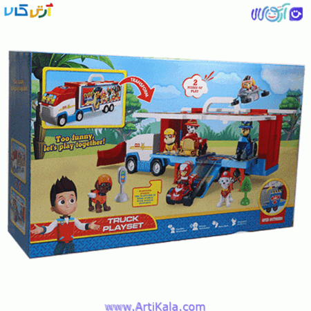 تصویر جعبه شخصیت های اسباب بازی کامیون سگهای نگهبان مدل G2031
