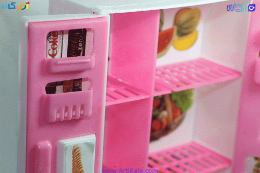 تصویر قفسه های یخچال اسباب بازی دو در مدل Dora