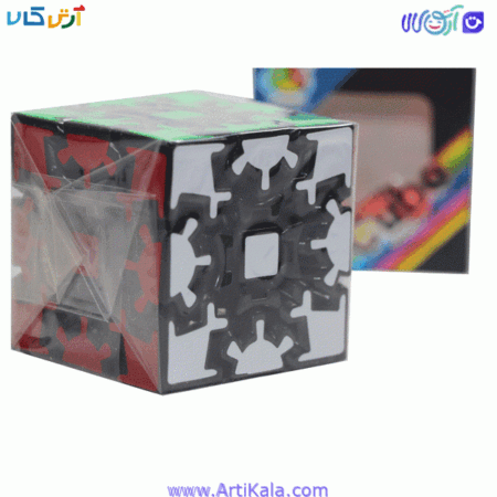 تصویر نمای جلوی روبیک چرخدنده فنکسین مدل Gear Cube 3*3*3