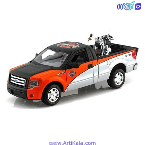 ماکت ماشین فلزی فورد f150 به همراه موتور هارلی دیویدسون