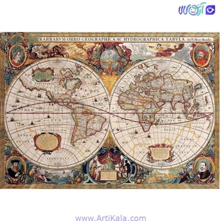 پازل 1000 قطعه طرح خاص نقشه باستانی جهان