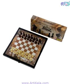 تصویر شطرنج و تخته نرد آهنربایی آماندا مدل شوالیه