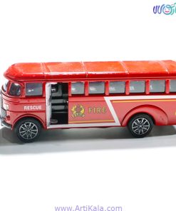 تصویر ماشین فلزی مدل اتوبوس آتش نشان