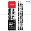 مداد مشکی طرح دار آریا بسته 12 عددی مدل سیاه و سفید