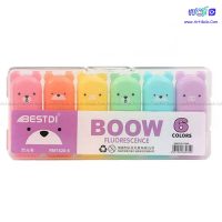 ماژیک هایلایتر 6 رنگ طرح خرس Boow مدل RM1520-6