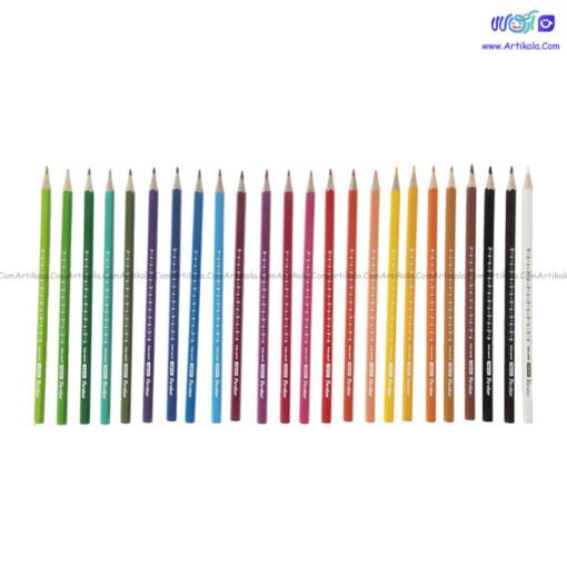 مداد رنگی 24 رنگ جعبه مقوایی پارسیکارParsikar