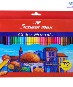 مداد رنگی 72 رنگ جعبه مقوایی School Max