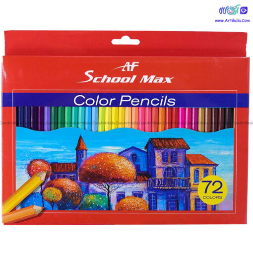 مداد رنگی 72 رنگ جعبه مقوایی School Max