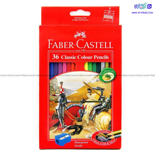 مداد رنگی 36 رنگ کلاسیک جعبه مقوایی فابر کاستل FABER CASTELL