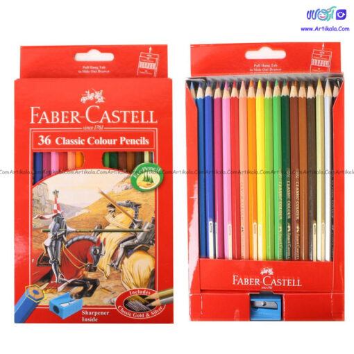 مداد رنگی 36 رنگ کلاسیک جعبه مقوایی فابر کاستل FABER CASTELL