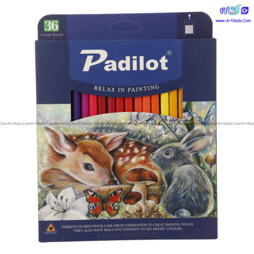 مداد رنگی 36 رنگ جعبه مقوایی Padilot