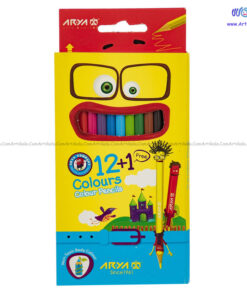 مداد رنگی 12 رنگ جعبه مقوایی آریا