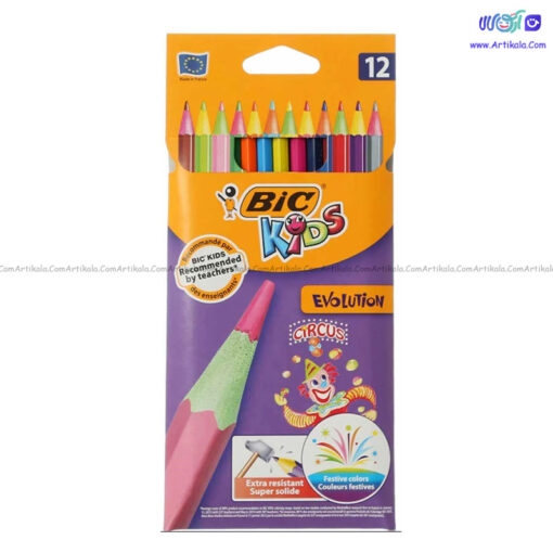 مداد رنگی 12 رنگ جعبه مقوایی بیک Bic