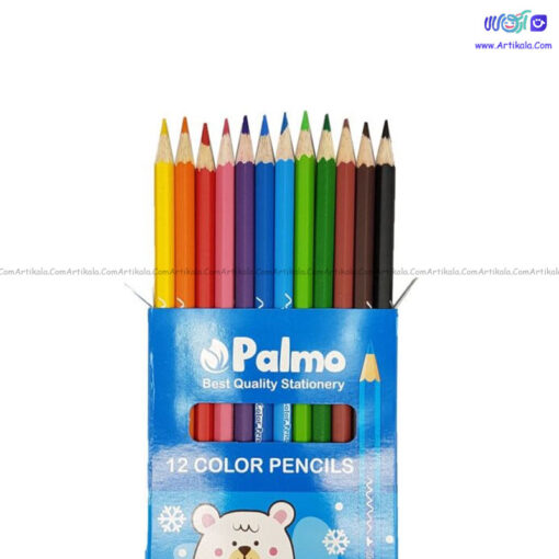 مداد رنگی 12 رنگ جعبه مقوایی پالمو Palmo