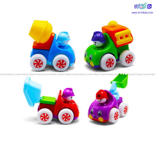 ماشین اسباب بازی راهسازی نشکن بسته 4 عددی راشاتویز - Image 1