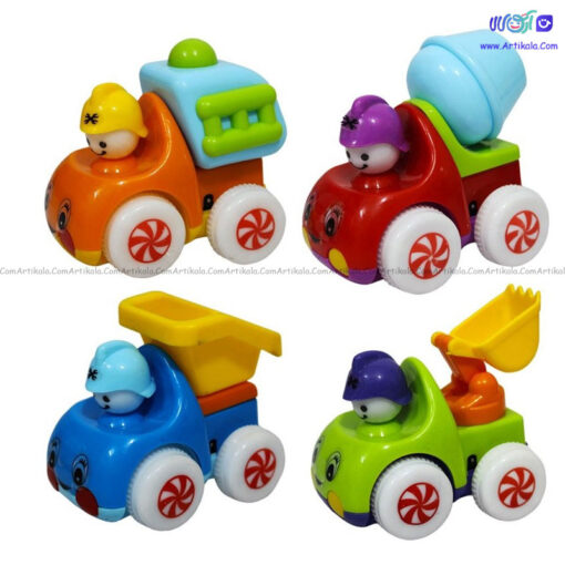 ماشین اسباب بازی راهسازی نشکن بسته 4 عددی راشاتویز - Image 4