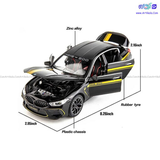 ماشین فلزی بی ام و BMW M8 مدل 3346YT مقیاس 1:24 - Image 4