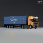 ماکت فلزی تریلی اسکانیا موزیکال و چراغدار کد JG260 - Image 3